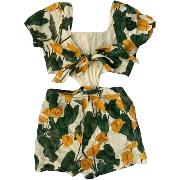 FARM Rio Cutout Tie-Back Romper M - Picture 14 of 15